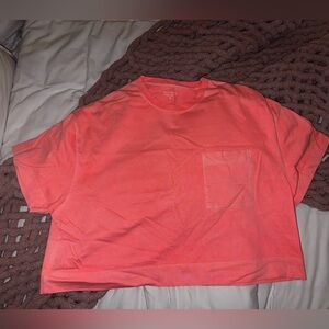 Athleta Oversized Crop Top- Size Medium, Color Orange
